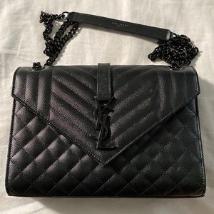 YSL all black /on black crossbody